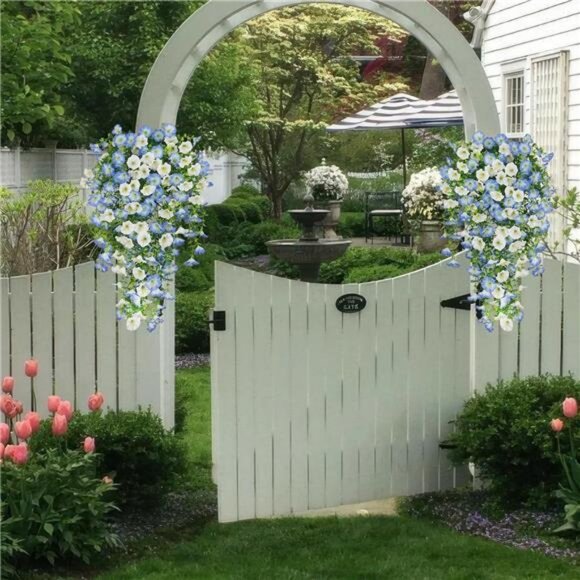 3 Pcs Artificial Hanging Flowers for Outdoors Morning Glory Artificial Flowers - Picture 15 of 16